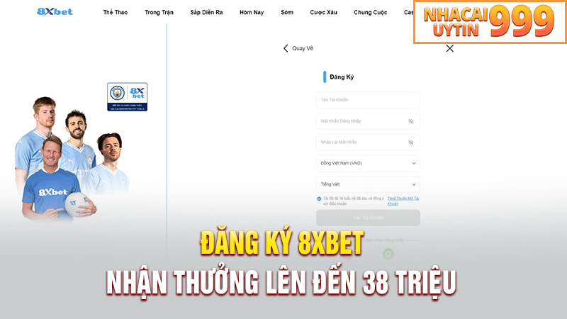 Hướng dẫn đăng ký 8XBET