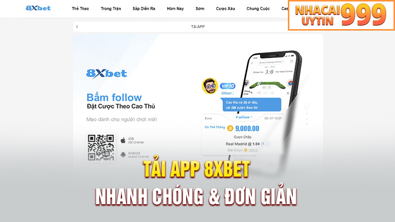 Hướng dẫn tải app 8XBET