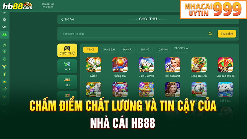 Chấm điểm chất lượng và đáng tin cậy của HB88