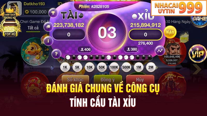 Đánh giá chung về công cụ tính cầu tài xỉu