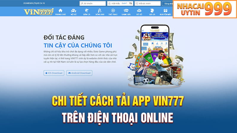 Hướng dẫn cách tải app VIN777