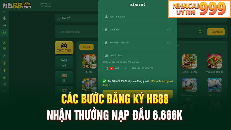 Hướng dẫn đăng ký HB88