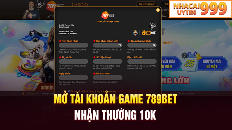 Hướng dẫn đăng ký tài khoản 789BET