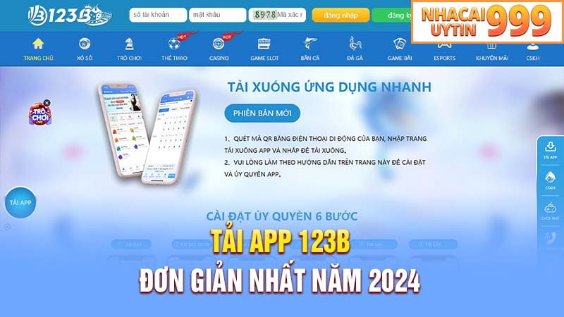 Hướng dẫn tải app 123B