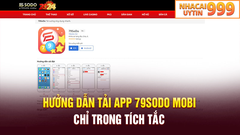 Hướng dẫn tải app 79SODO