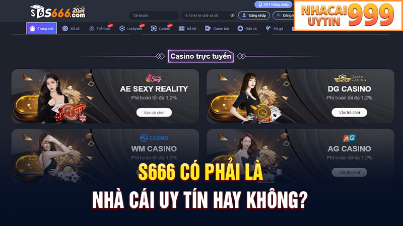 S666 có phải là nhà cái uy tín hay không?