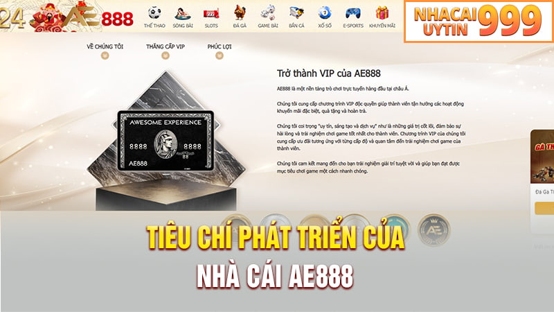 Tiêu chí phát triển của nhà cái AE888