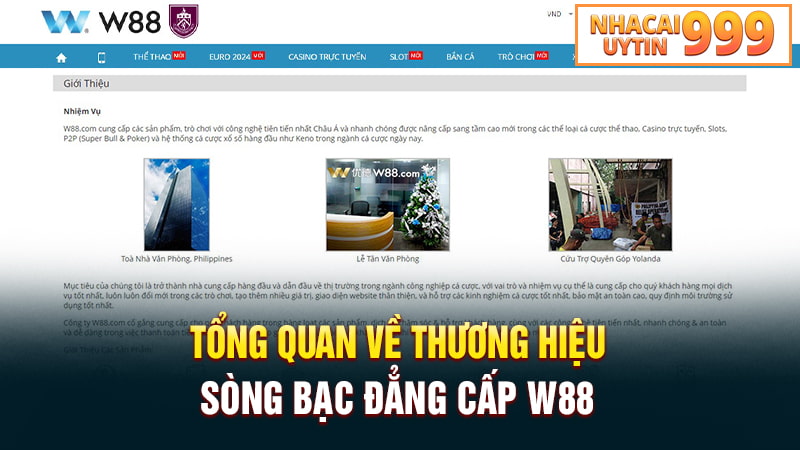 Tổng quan về thương hiệu sòng bạc đẳng cấp W88