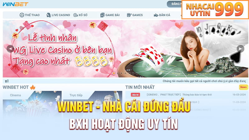 WINBET - Nhà cái đứng đầu BXH