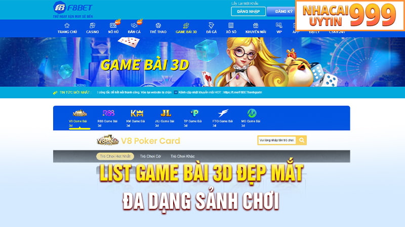 Game bài 3D f8bet