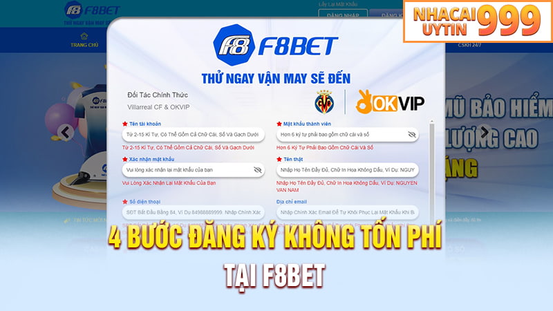 Hướng dẫn đăng ký F8bet